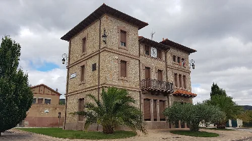 Town Hall of Murieta. Located on the former station of the Anglo-Vasco-Navarro railway.