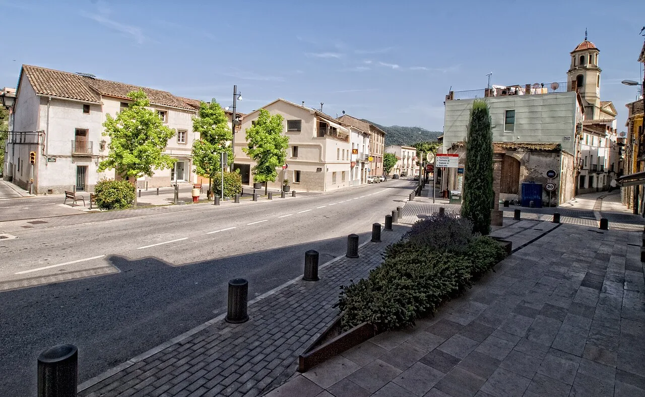 Catalunya Avenue of La Pobla de Claramunt (Catalonia, Spain)