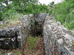Remains of an old water mill with stone water channel in Navalmoral.