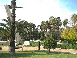 Park mit Palmen und Bäumen in Alcira.