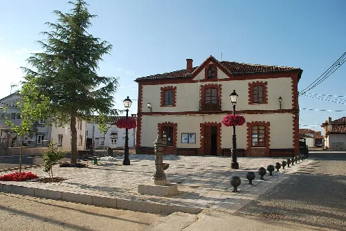 Town hall of La Puebla de Valdavia (Palencia, Castile and León).