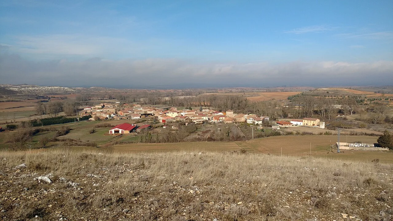 View of Rojas de Bureba from a hill