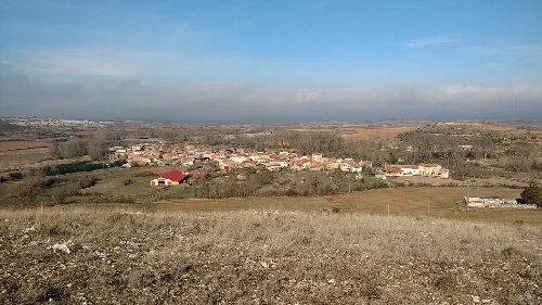 View of Rojas de Bureba from a hill