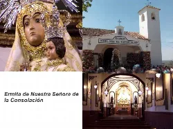 Fotos de la ermita, la Virgen de la Consolación y su interior en Castellar.