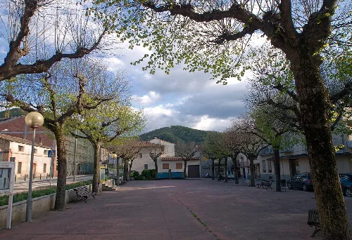 Sant Pau de Segúries Square (Catalunya, Spain)