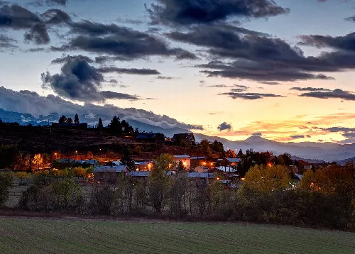 Sunset in Fontanals de Cerdanya (Catalonia, Spain)