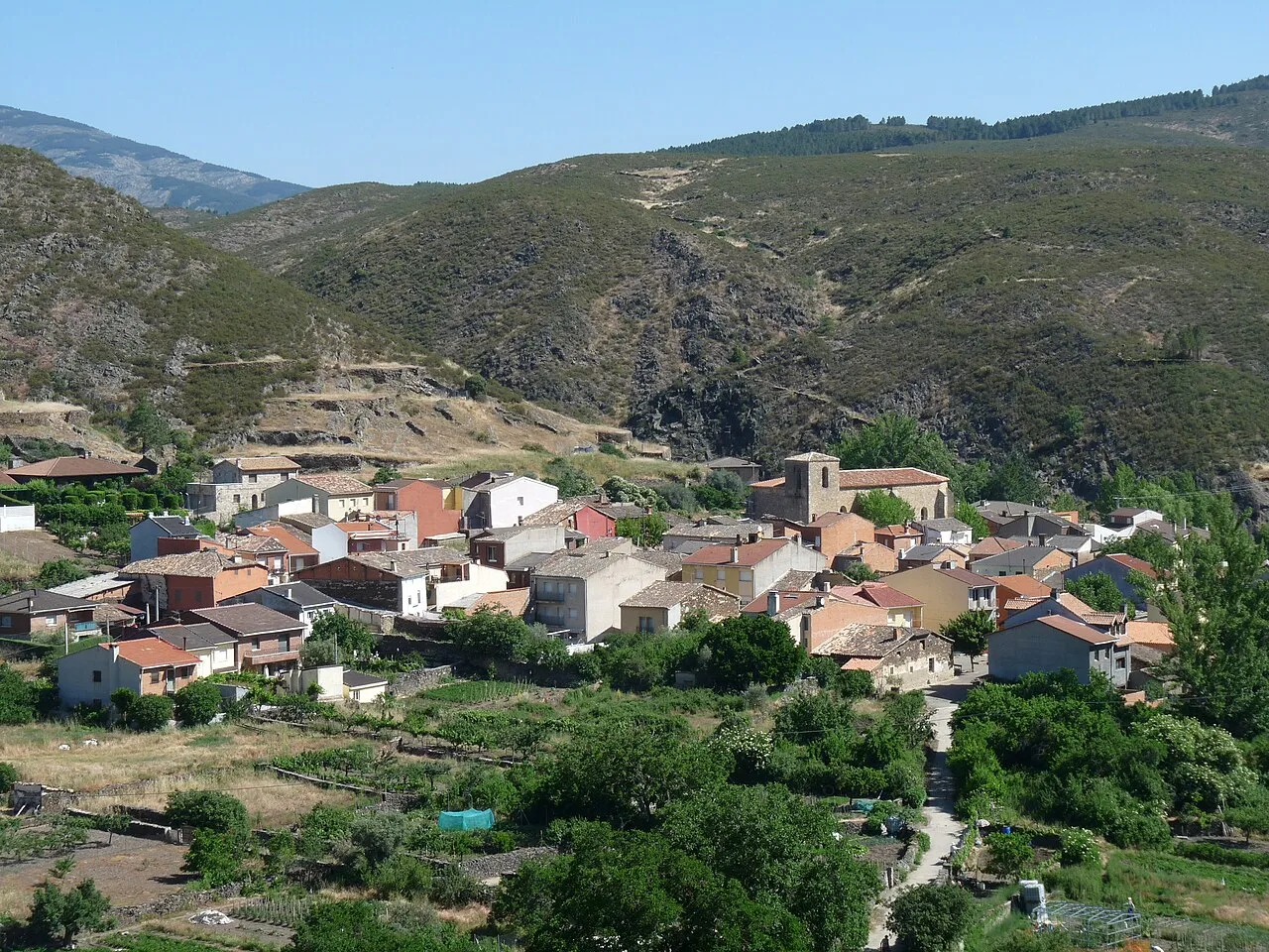 View of Tortuero, Guadalajara, Castile-La Mancha, Spain.