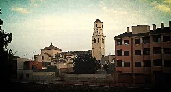 San Agustín Church with tower in Fuente Álamo de Murcia.