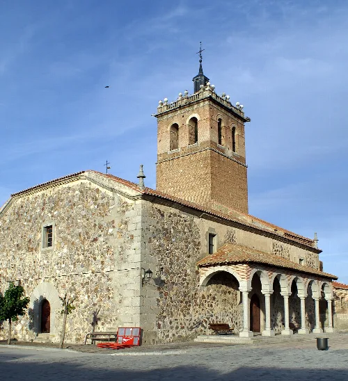 Church of St. John the Baptist in Pajares de Adaja, Ávila, Spain.