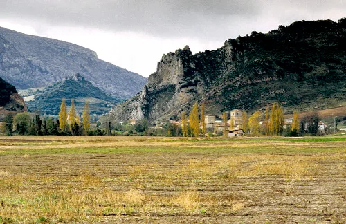 Rhe village and its surroundings. Ameyugo, Burgos, Castile and León, Spain