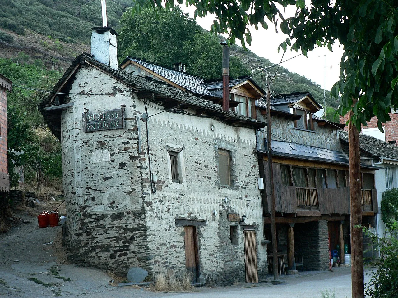 Street in the spanish village of Encinedo, province of León