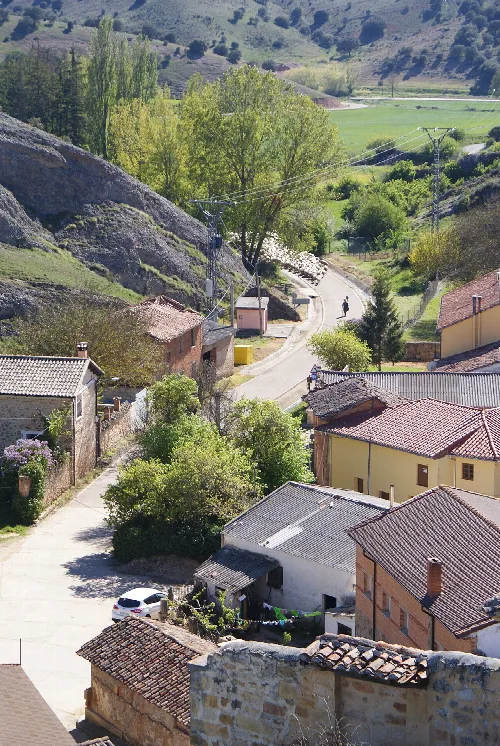 Vista de Santibáñez de Ecla, provincia de Palencia, España.