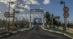 Iron bridge over the Xúquer river in Albalat de la Ribera.