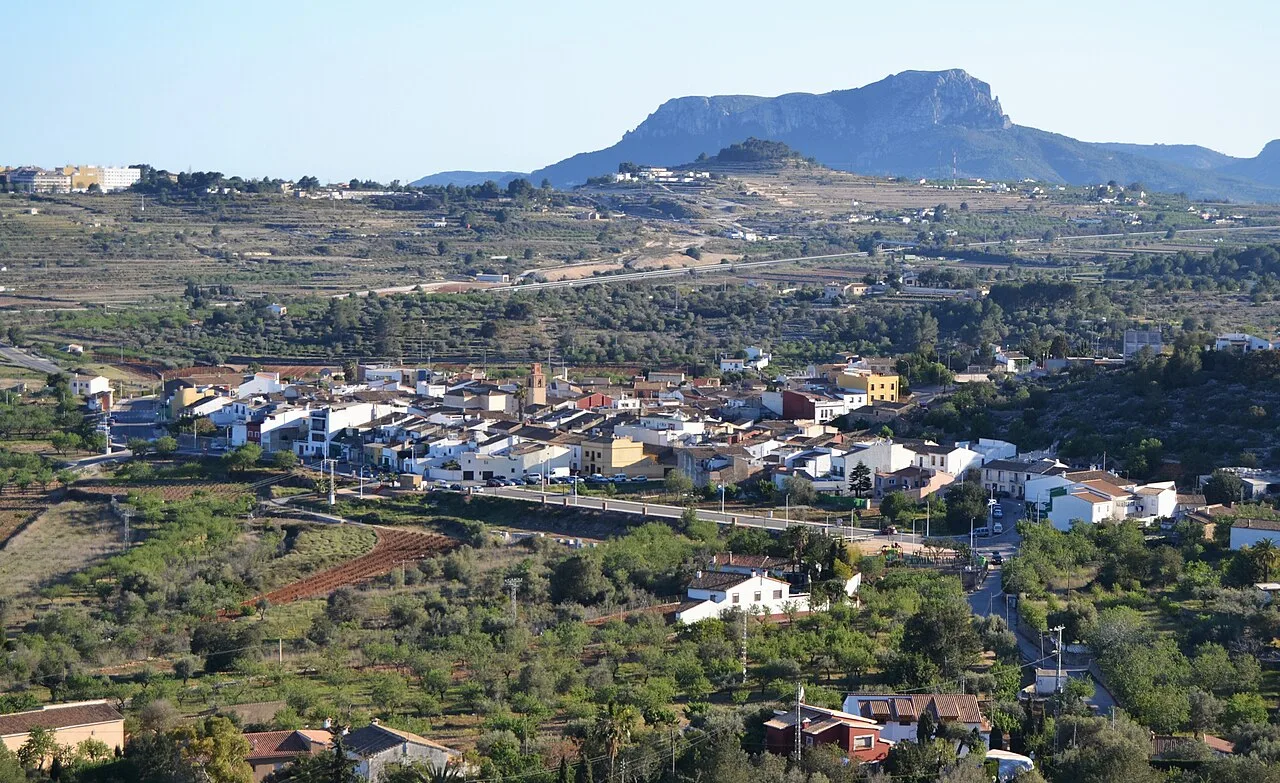 Vista de Senija des del Murtalet.