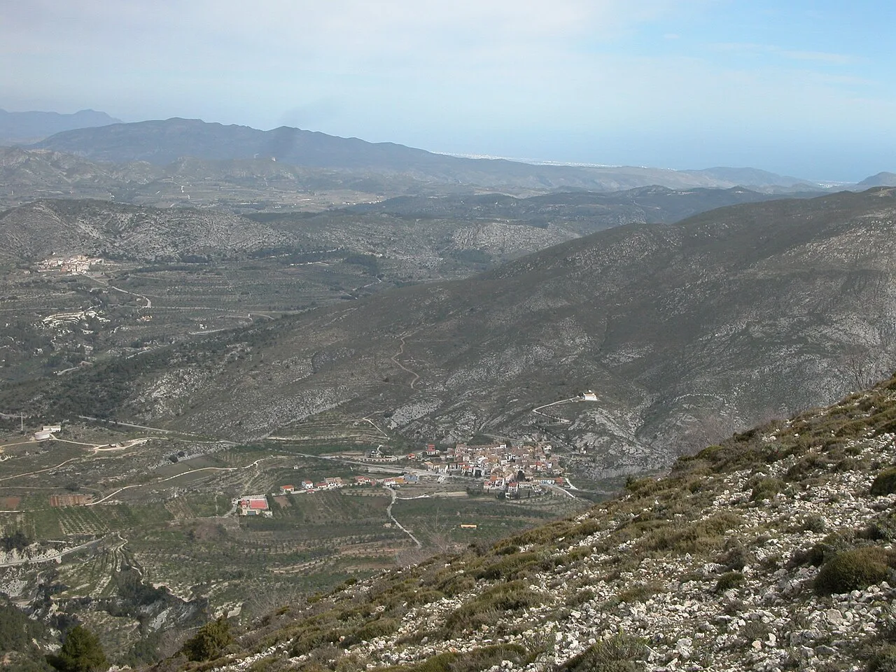 The town of Fageca seen from "El pla de la Casa"