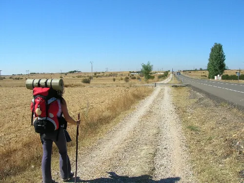 Caminando paralelos a la N-120 cerca de San Miguel del Camino.
Vuela hasta esta localización

(Necesitas Google Earth)