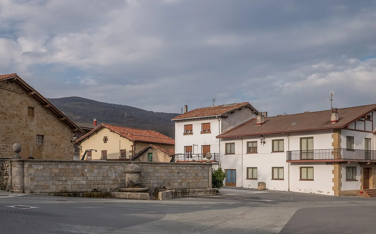 Fountain in Ziordia. Navarre, Spain