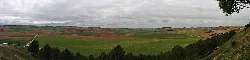 Panorámica de campos y colinas desde La Hinojosa.