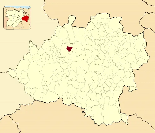 Location map of the municipality of Abejar in Province of Soria, Spain
