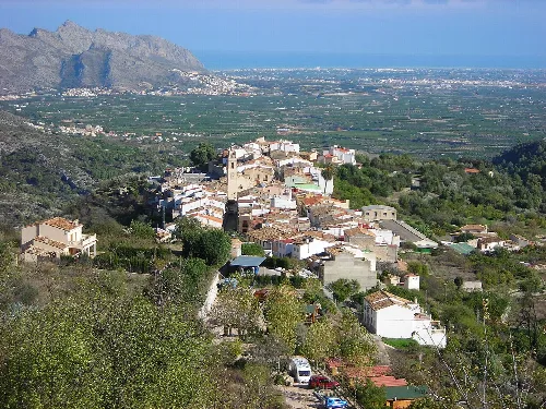 Vista del núcleo de Campell desde Fleix