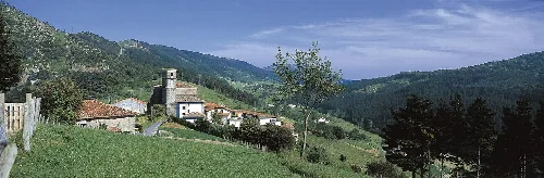 Panorama of Ereño (Biscay, Basque Country).