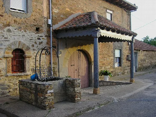 A typical house in the spanish village of Destriana, province of León