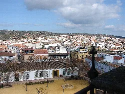 View of houses and urban landscape from the church in Adamuz.