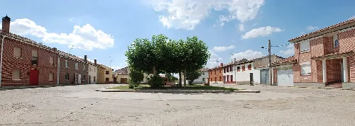 Main Square of San Mamés de Campos (Palencia, Castile and León)