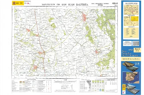 Topographic map showing Santiuste de San Juan Bautista.