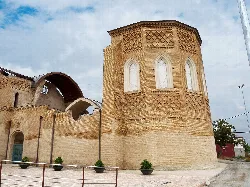 Apsis der Kirche Santa María de la Huerta in Magallón, Zaragoza.