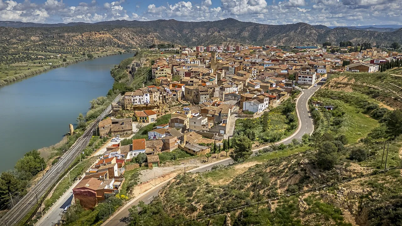 Vista aérea de la población.