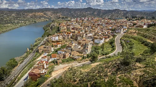 Vista aérea de la población.