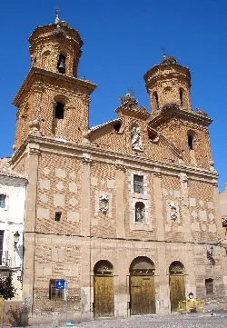 San Francisco Convent with towers and sculptures in Alfaro.