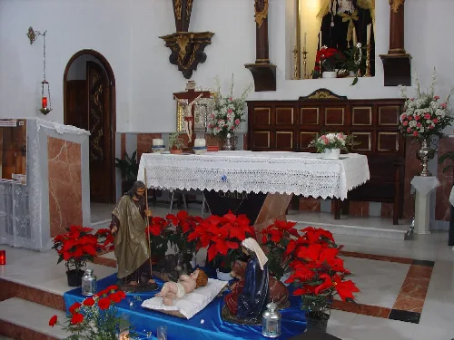 Villanueva de las Algaidas' church in Xmas