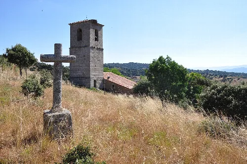 Stone cross in Gilbuena  usual in the towns of the province of Ávila, Spain