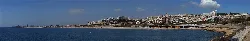 Vista de Tarragona desde el Fortí de la Reina con mar y ciudad en el fondo.