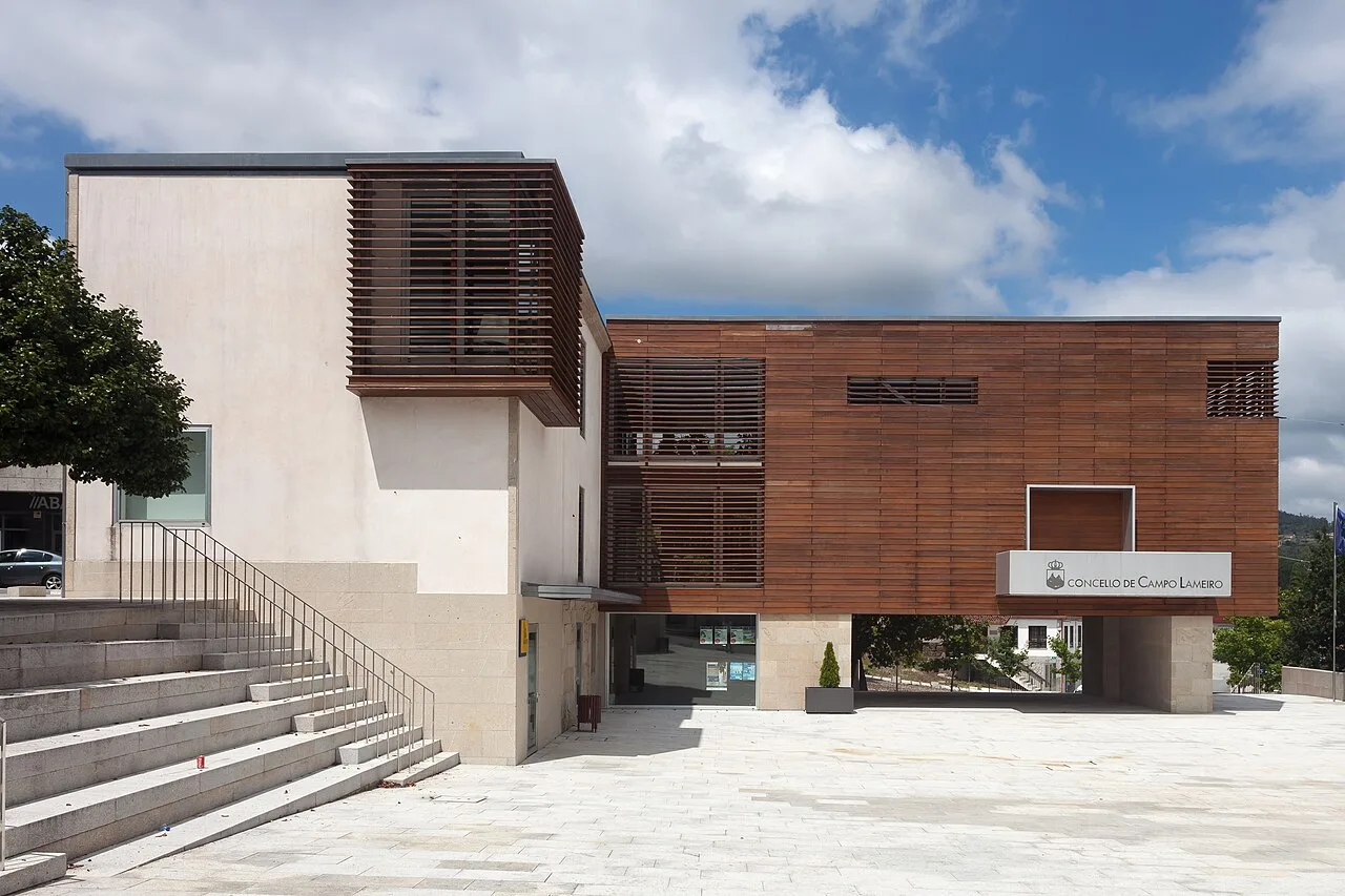 Town hall of Campo Lameiro, Galicia (Spain).