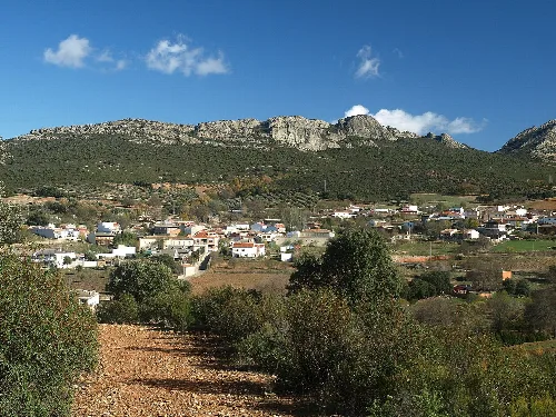 Vista de Hontanar, provincia de Toledo, Espana.